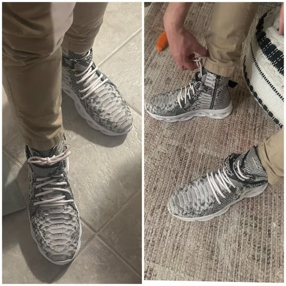 Python Snakeskin High Top Sneakers - Picture 11 of 13